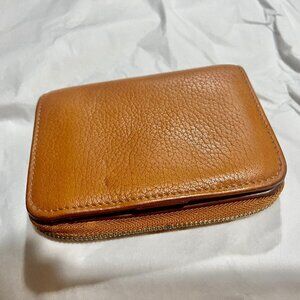Vintage (1990)  Large Zipper Wallet by Coach - Tan Calfskin - EuC